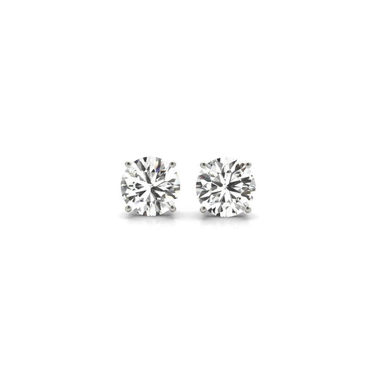 1 1/2 cttw Certified IGI Lab Grown Round Diamond Stud Earrings 14k White Gold (G/VS2)