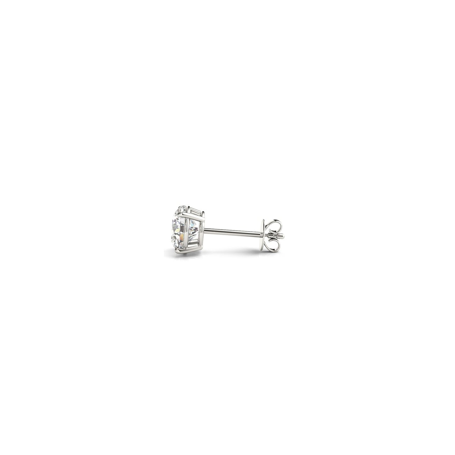 1/2 cttw Lab Grown Round Diamond Stud Earrings 14k White Gold (G/VS2)