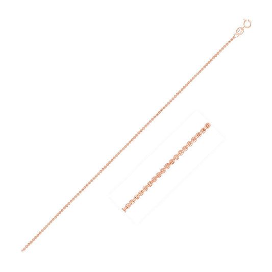10k Rose Gold Cable Link Chain (0.50 mm)